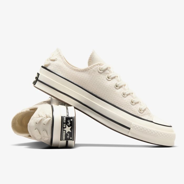Converse Chuck 70 Crafted Laces Unisex Krem Sneaker - Görsel 6