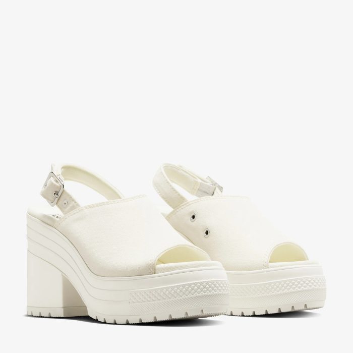 Converse Chuck 70 De Luxe Heel Unisex Krem Platform Sandalet - Görsel 4