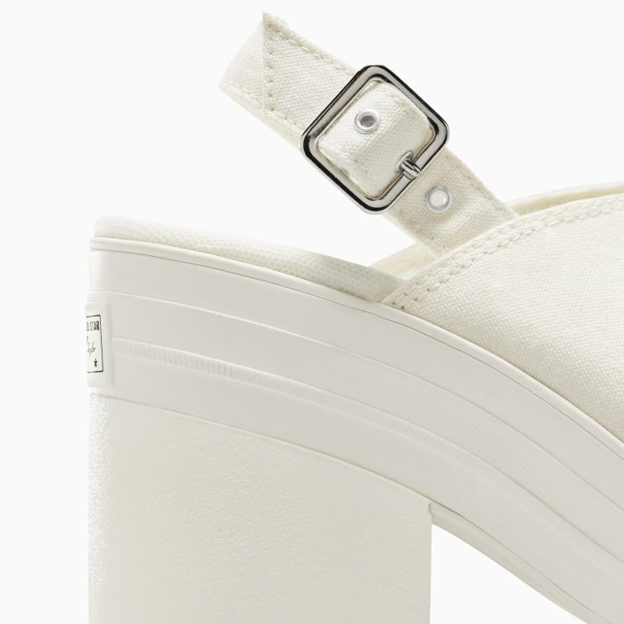 Converse Chuck 70 De Luxe Heel Unisex Krem Platform Sandalet - Görsel 10