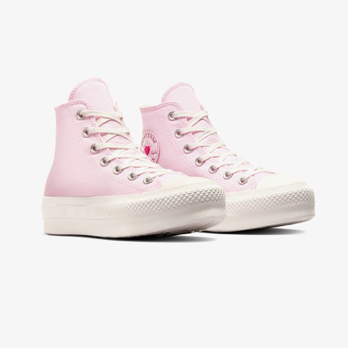Converse Chuck Taylor All Star Lift Hearts Unisex Pembe Platform Sneaker - Görsel 4