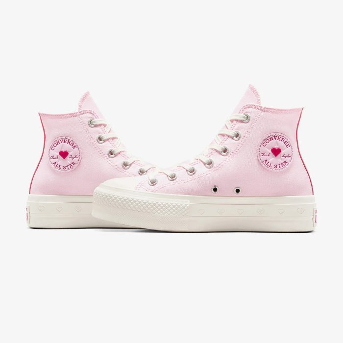 Converse Chuck Taylor All Star Lift Hearts Unisex Pembe Platform Sneaker - Görsel 8