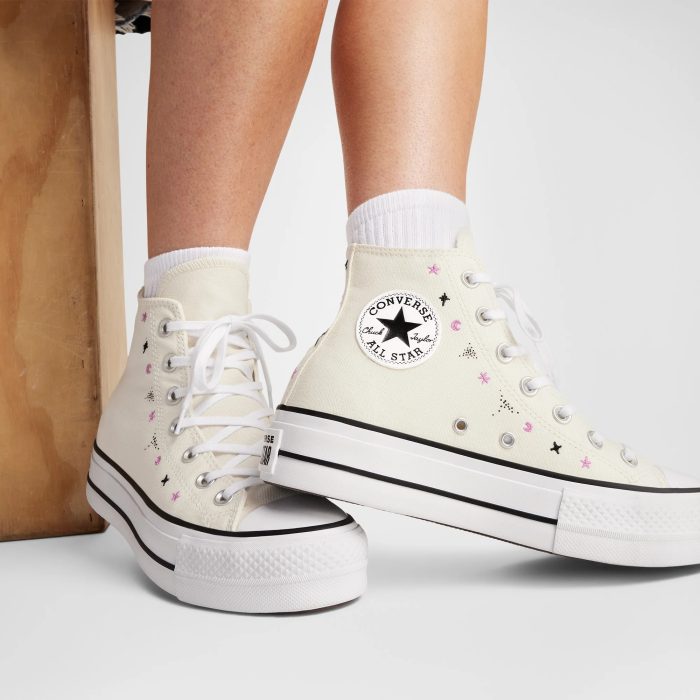 Converse Chuck Taylor All Star Lift Platform Celestial Kadın Krem Sneaker - Görsel 2