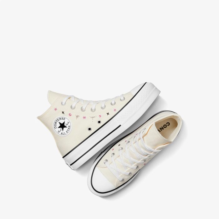 Converse Chuck Taylor All Star Lift Platform Celestial Kadın Krem Sneaker - Görsel 7