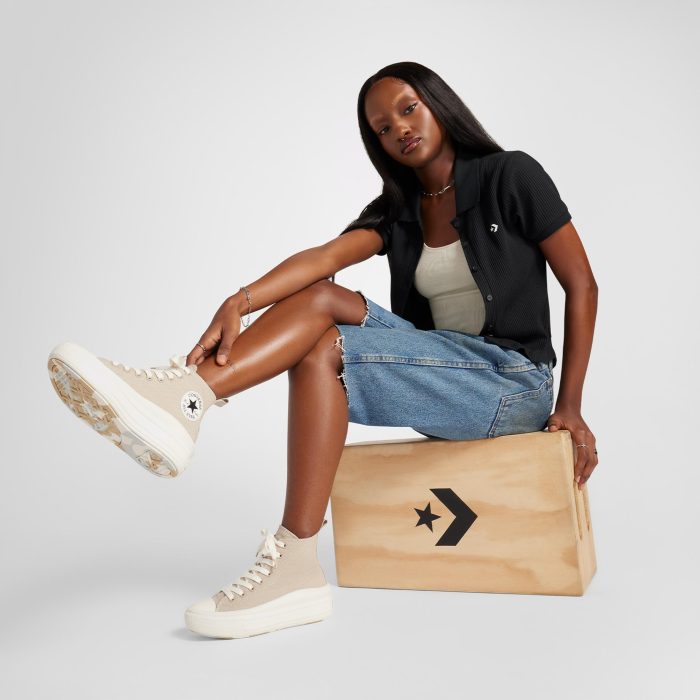 Converse Chuck Taylor All Star Move BEJ/SIYAH - Görsel 4