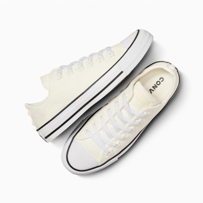 Converse Chuck Taylor All Star Stars Unisex Krem Sneaker - Görsel 4