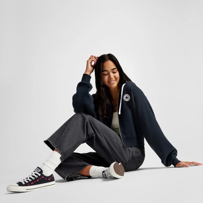 Converse Chuck Taylor All Star Valentine's Day Roses Kadın Siyah Sneaker - Görsel 3