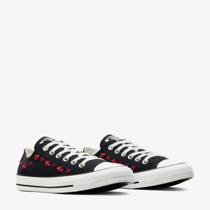 Converse Chuck Taylor All Star Valentine's Day Roses Kadın Siyah Sneaker - Görsel 5