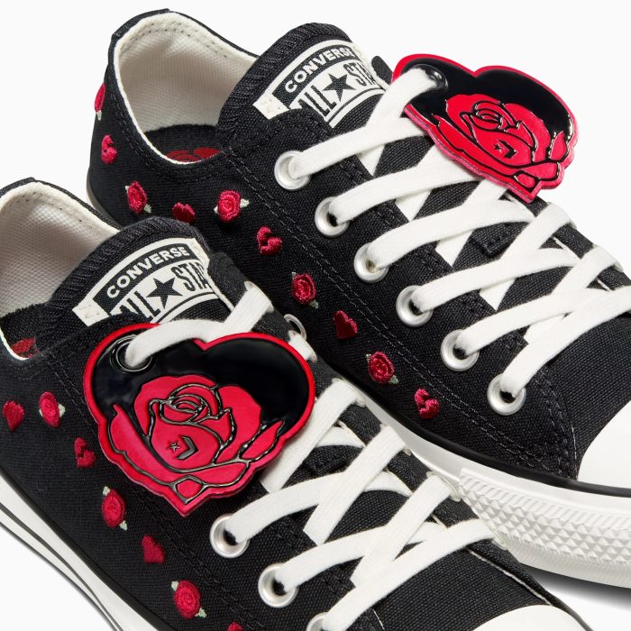 Converse Chuck Taylor All Star Valentine's Day Roses Kadın Siyah Sneaker - Görsel 9