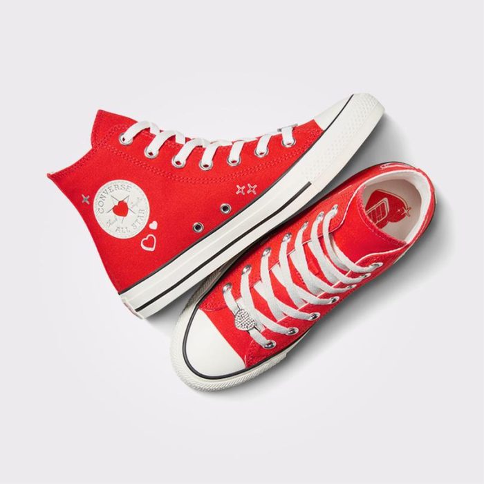 Converse Chuck Taylor All Star Y2K Heart Unisex Kırmızı Sneaker - Görsel 3