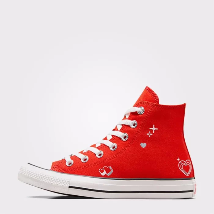 Converse Chuck Taylor All Star Y2K Heart Unisex Kırmızı Sneaker - Görsel 4