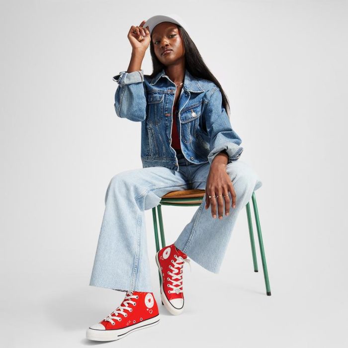 Converse Chuck Taylor All Star Y2K Heart Unisex Kırmızı Sneaker - Görsel 5