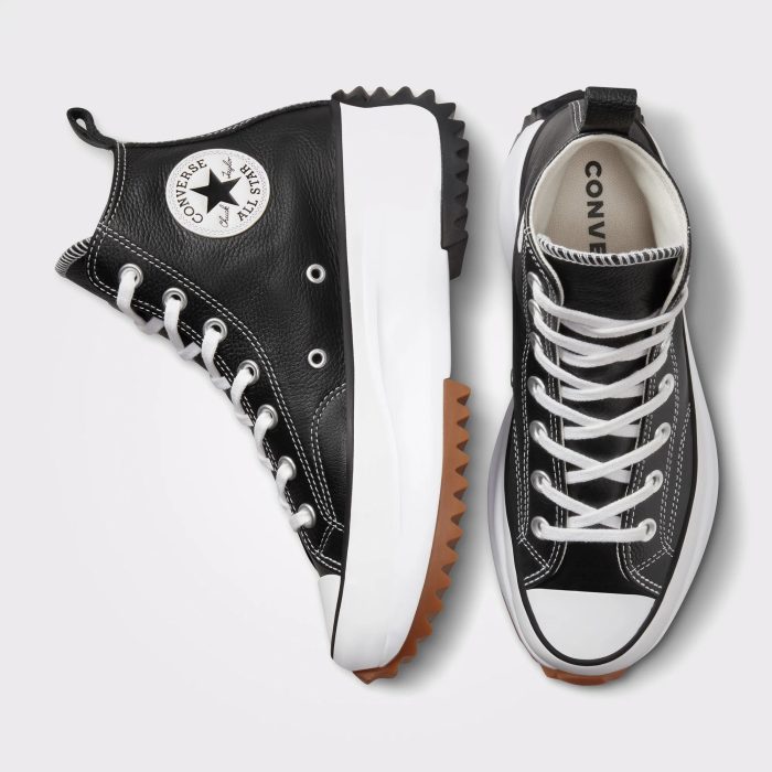 Converse Run Star Hike Foundational Unisex Siyah Deri Platform Sneaker - Görsel 2