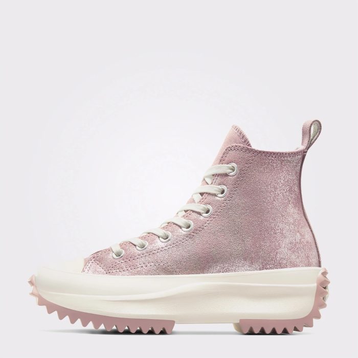 Converse Run Star Hike Unisex Pembe Süet Platform Sneaker - Görsel 3
