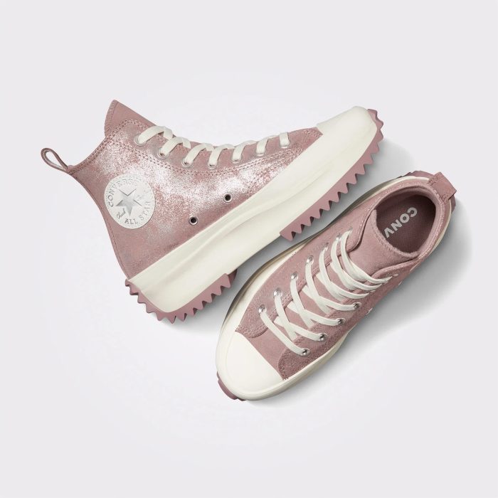 Converse Run Star Hike Unisex Pembe Süet Platform Sneaker - Görsel 4