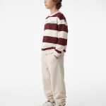 Koton Ekru Çizgili Sweatshirt 6Skb10290Tk