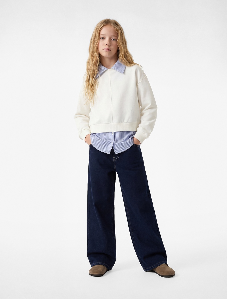 koton-ekru-sweatshirt-6skg10007ak-13763.jpg Koton Ekru Sweatshirt 6Skg10007Ak - Görsel 1