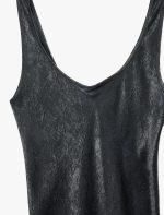 Koton Kadın Antrasit Kolsuz U Yaka Slim Fit Saten Midi Abiye Elbise 6Sak80115Uw - Görsel 5