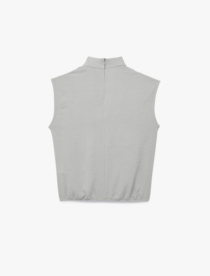 Koton Gri Bluz 6Sak60375Uw - Görsel 9