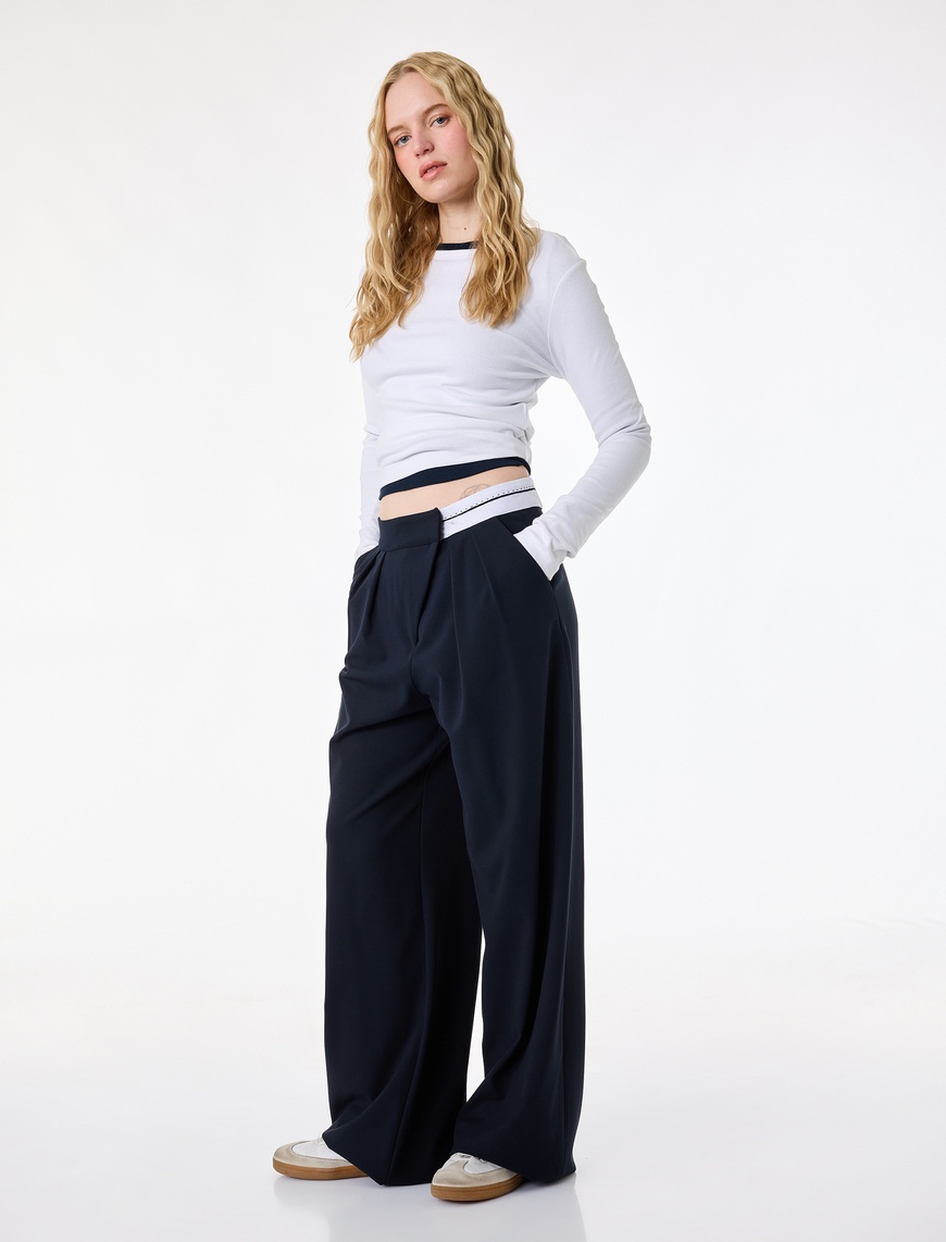 koton-lacivert-pantolon-6sak40059ew-12840.jpg Koton Lacivert Pantolon 6Sak40059Ew - Görsel 1