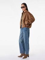 Koton Pamuklu Kemerli Dikiş Detaylı Rahat Kalıp Düz Paça Denim Pantolon - Ballon Jeans 6Sal40117Md - Görsel 2