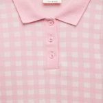 Koton Pembe Ekose Tişört 6Skg10021Ak