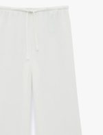 Beli Bağcıklı Bürümcük Geniş Paça Pantolon - Görsel 5