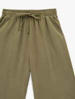 Beli Lastikli Viskon Kupro Kumaş Havuç Pantolon - Görsel 5