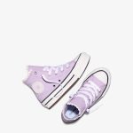 Chuck Taylor All Star EVA Lift Çocuk Çiçek Desenli Lila Sneaker - Görsel 5
