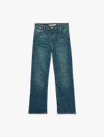 Düz Paça Kot Pantolon Düğmeli - Straight Jeans