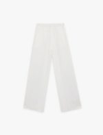 Keten Karışımlı Straight Fit Uzun Düz Geniş Paça Pantolon - Görsel 6