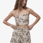 Koton X Melis Ağazat - Keten Karışımlı Cepli Floral İşleme Detaylı Mini Şort