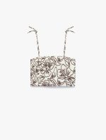 Koton X Melis Ağazat - Keten Karışımlı Floral Nakış Detaylı Bağlamalı İp Askılı Crop Büstiyer - Görsel 4