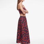 Koton X Sibil Çetinkaya - Pamuklu Poplin Dantel Detaylı Kiraz Baskılı Askılı Crop Büstiyer