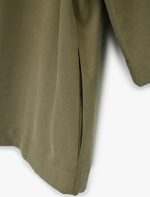 Kupro Viskon Kumaş Cepli 3/4 Kol Oversize Kimono - Görsel 6