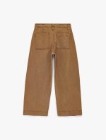 Normal Bel Cep Detaylı Nervürlü Kısa Geniş Paça Pantolon - Culotte Jeans - Görsel 11