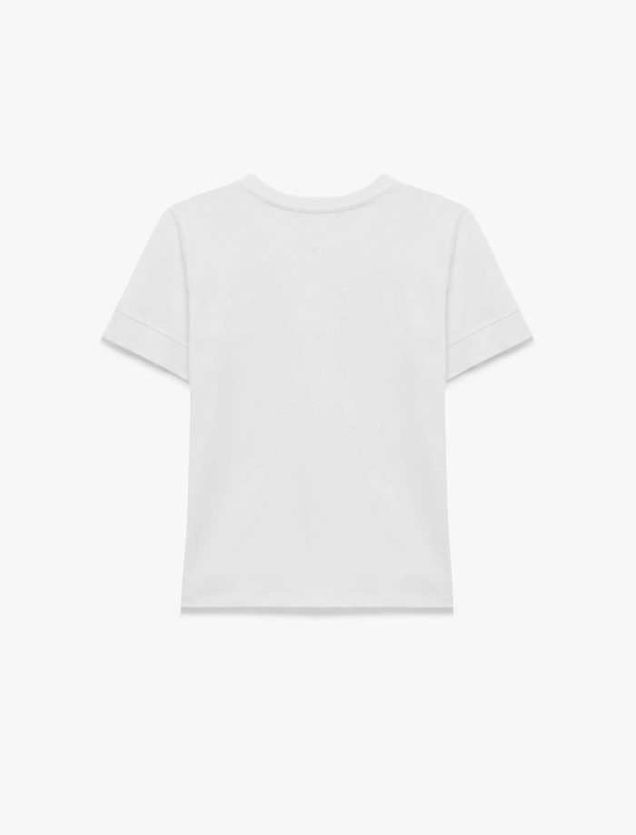 Pamuklu Slim Fit Kısa Kollu Bisiklet Yaka Basic Tişört - Görsel 5