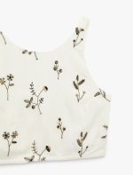 Slim Fit Floral Nakış Detaylı Brodeli Halter Yaka Crop Büstiyer - Görsel 3