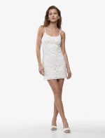 Slim Fit İnce Askılı Dantelli Tül Mini Elbise - Görsel 2