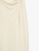 Slim Fit Kolsuz Bisiklet Yaka Drapeli Midi Abiye Elbise - Görsel 6