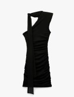 Tek Omuz Tül Detaylı Slim Fit Bodycon Mini Abiye Elbise - Görsel 6
